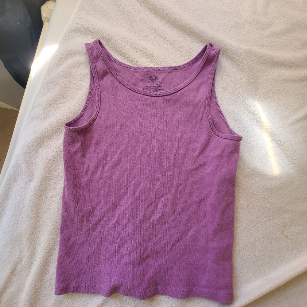 Cropped basic tank